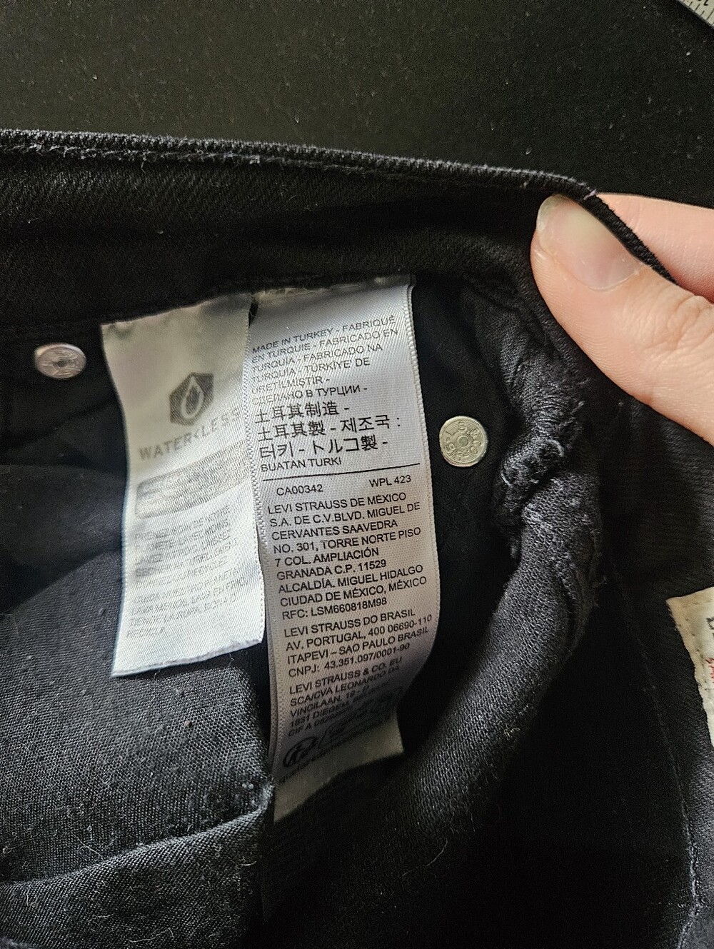 Levi's Ribcage Straight Ankle W26xL29 Black - Picture 3 of 9